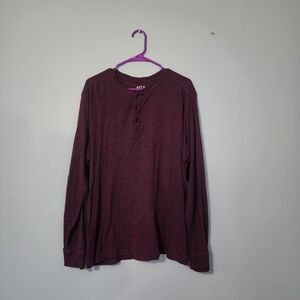 Apt. 9 Burgundy Long Sleeve Shirt